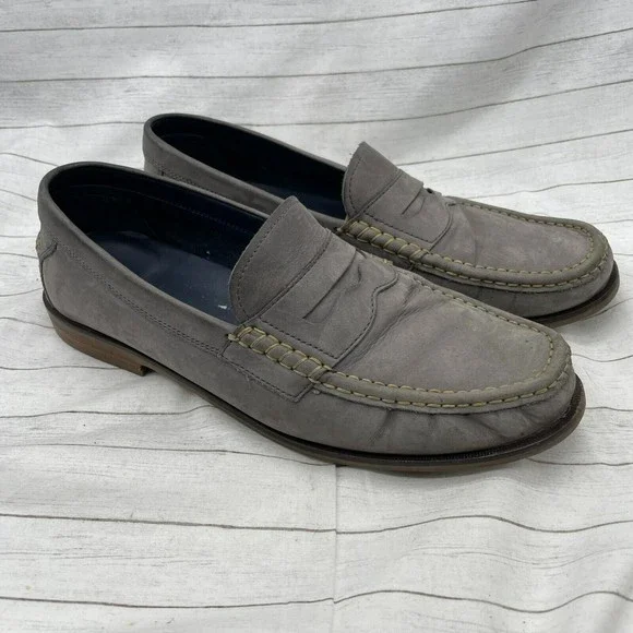 Cole Haan Gray Leather Loafers Grandos Cole Haan | Shoes | Cole Hann Grand Os Mens Grey Stitched  main image 3
